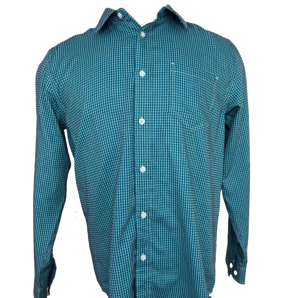 NWT Gibson Trading Company Men's Long Sleeve Shirt Sz Medium Teal M Western NEW